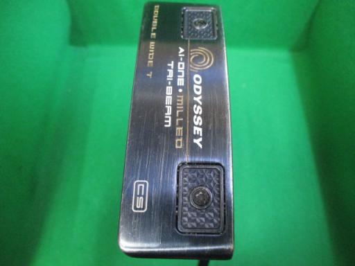 【中古】 オデッセイ Ai-ONE・MILLED TRI-BEAM DOUBLE WIDE T CS 34インチ パター PT STROKE LAB 90 スチール (フレックスその他) メンズ 男性用 右利き 右用 Cランク ゴルフクラブ