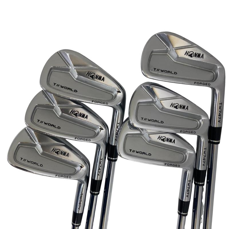 【中古】 本間ゴルフ TOUR WORLD TW747V 6S アイアンセット IR AMT TOUR WHITE (フレックスS) メンズ 男性用 右利き 右用 Cランク ゴルフクラブ