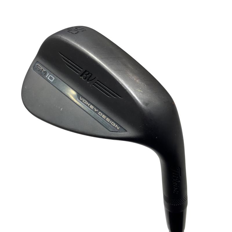 【中古】 タイトリスト VOKEY SPIN MILLED SM10 ジェットブラック 50°/08°F ウェッジ WG 純正特注シャフト (フレックスS) メンズ 男性用 右利き 右用 Cランク ゴルフクラブ