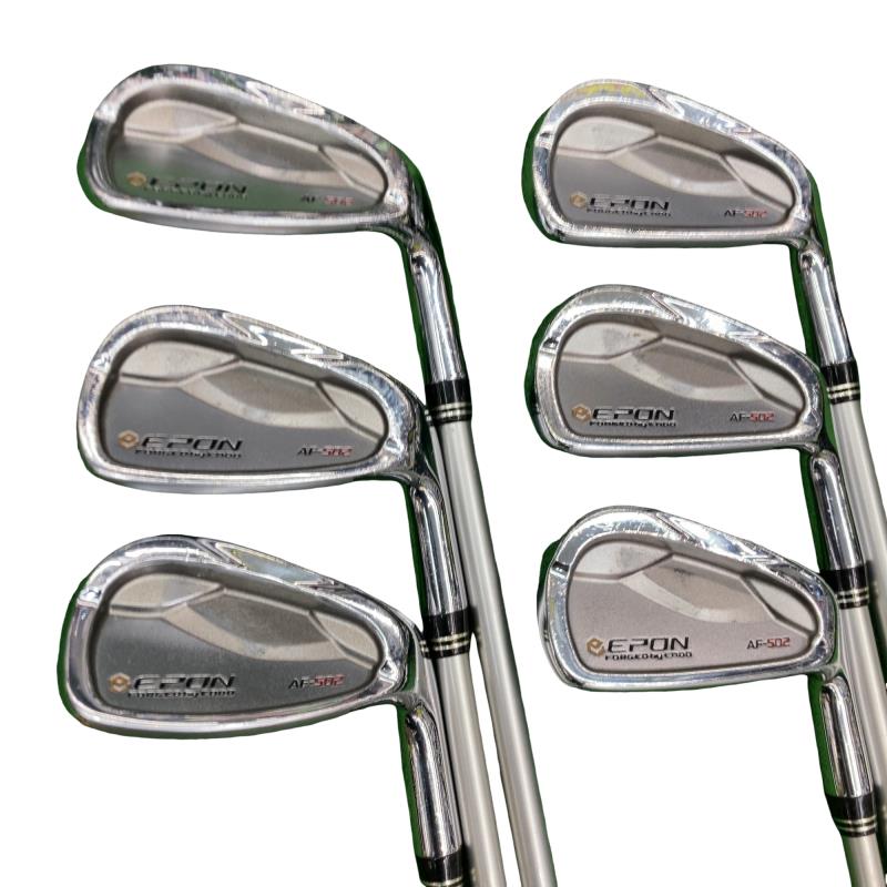 【中古】 エポンゴルフ株式会社 EPON AF-502 6S アイアンセット IR 純正特注シャフト (フレックスS) メンズ 男性用 右利き 右用 Cランク ゴルフクラブ｜ゴルフパートナー 中古クラブ店