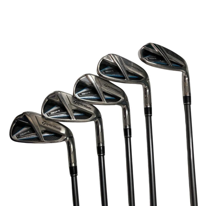 【中古】 テーラーメイド SIM MAX 5S アイアンセット IR TENSEI BLUE TM60(IR) (フレックスS) メンズ 男性用 右利き 右用 Cランク ゴルフクラブ