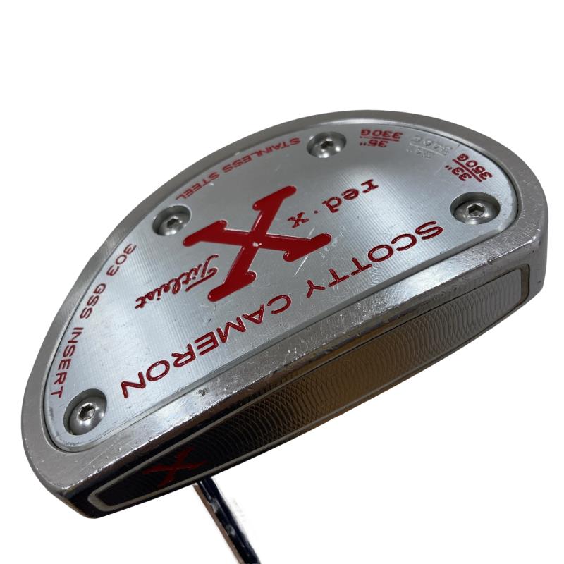 【中古】 タイトリスト SCOTTY CAMERON RED X 34in パター PT スチール写真 (フレックス余分の物) メンズ 成人男性用 右利き 右用 C位置づける ゴルフ野球クラブ