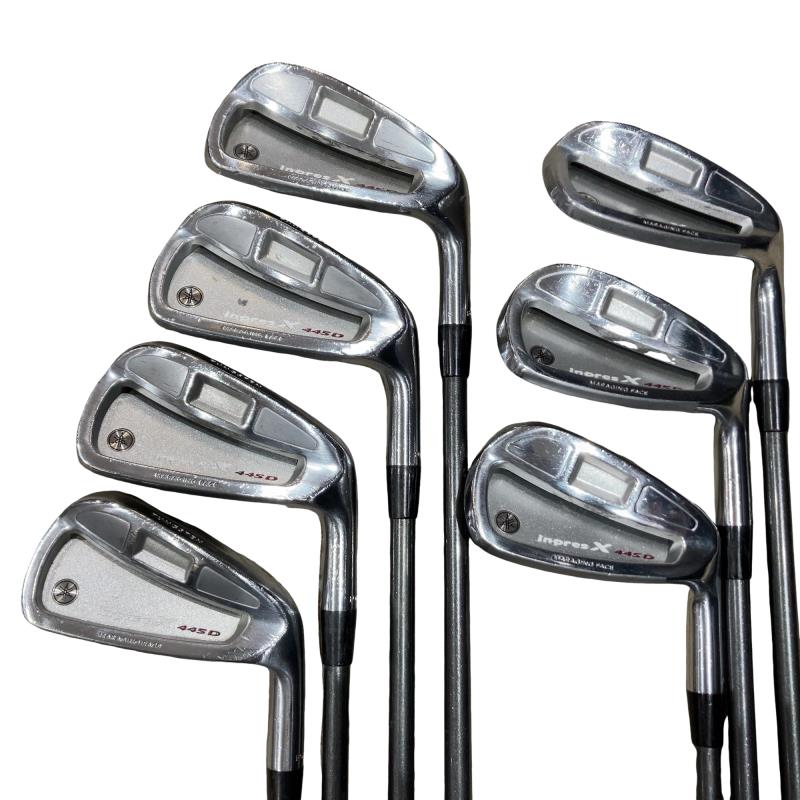 【中古】 ヤマハ inpres X 445D  6S アイアン仕掛ける IR TX-506I (フレックスS) メンズ 成人男性用 右利き 右用 D序列付ける ゴルフ野球クラブ