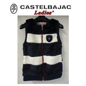 CASTELBAJAC カステルバジャック 機能裏付フェイクファー ベスト『40 M ネイビー』レディースウェア 24113-205