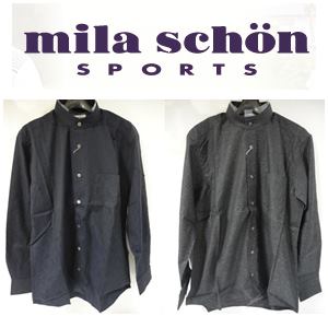 【60%OFF !!】mila schon ミラショーン 綿 スタンドカラー 長袖シャツ メンズウェア 31260-304|ゴルフプラザセブンツー