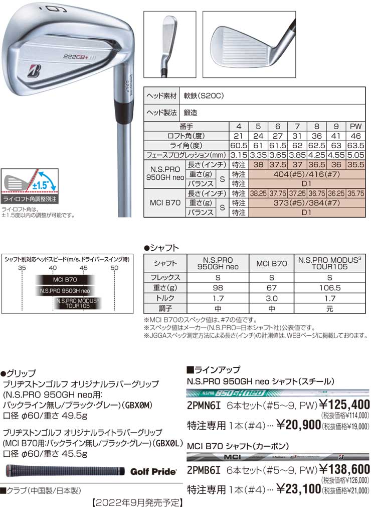 ブリヂストン TOUR B 202CBP アイアン N.S.PRO MODUS3 TOUR105