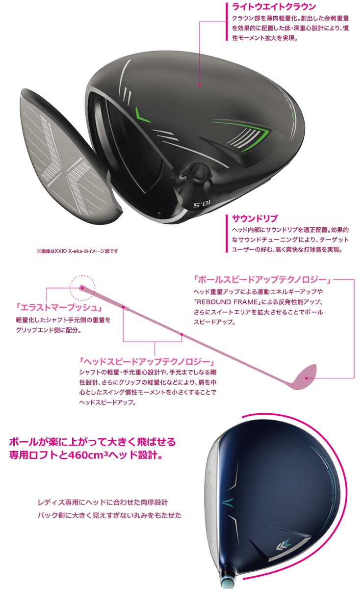 ゼクシオ12 レディース ドライバー カーボンシャフト XXIO MP1200L