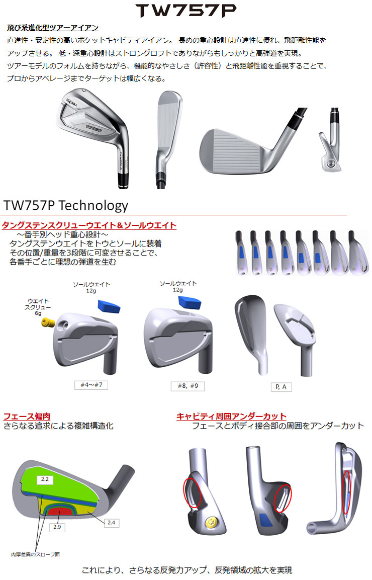 27000円トップ 【再入荷！】 本間ゴルフ TW757Vx ダイナミックゴールド