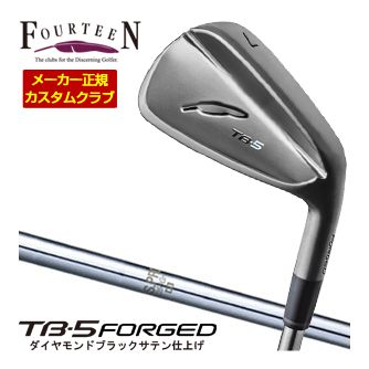 特注カスタムクラブ フォーティーン 2025NEW TB-5 FORGED アイアン ダイヤモンドブラックサテン仕上げ N.S. PRO 1050GH シャフト 単品[＃5、＃6、＃7、＃8、＃9、PW]