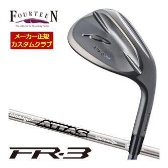 Fourteen フォーティーン FR-3 ウエッジ ダイヤモンドブラックサテン仕上げ USTマミヤ アッタス SPINWEDGE シャフト 特注カスタムクラブ ウェッジ ゴルフクラブ
