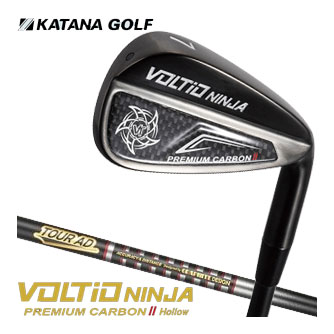 25％OFFクーポン対象！カタナゴルフ 2025年モデル VOLTIO NINJA PREMIUM CARBON II Hollow アイアン 4本セット[＃7-PW] グラファイトデザイン製 オリジナル TOUR AD VG-02 シャフト