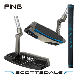 [SALE価格] ピン ScottsDale ANSER 2D パター PING PP58 ブラック/ブルー ミッドサイズ グリップ装着モデル