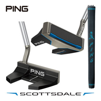 [SALE価格] ピン ScottsDale PRIME TYNE 4 パター PING PP58 ブラック/ブルー ミッドサイズ グリップ装着モデル