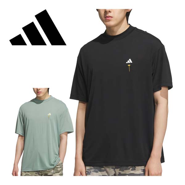 [SALE価格] アディダス ゴルフ HEAT.RDY バックグラフィック モックネック 半袖シャツ ウェア メンズ 2025年春夏モデル M-XL KTI83