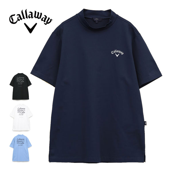 新品 キャロウェイ レッド 半袖モックネック ツアーモデル ネイビー Mサイズ cal-c25134122.jpg