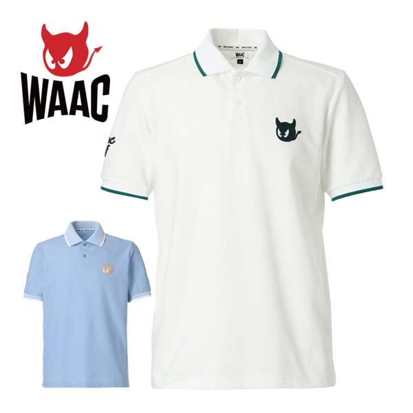 WAAC クラシックピケ 半袖 ポロシャツ ゴルフウェア メンズ 2025年春夏モデル L-XL 072252010 [即納]