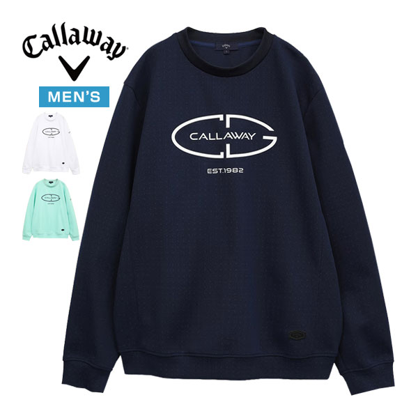 キャロウェイ CALLAWAY ドットプリント クルーネック スウェット ゴルフウェア メンズ M-3L C25117101 [即納]
