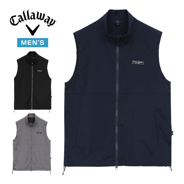 キャロウェイ CALLAWAY ストレッチ 撥水 フルジップ ベストブルゾン ゴルフウェア メンズ 2026年春夏モデル M-3L C26116101 [即納]