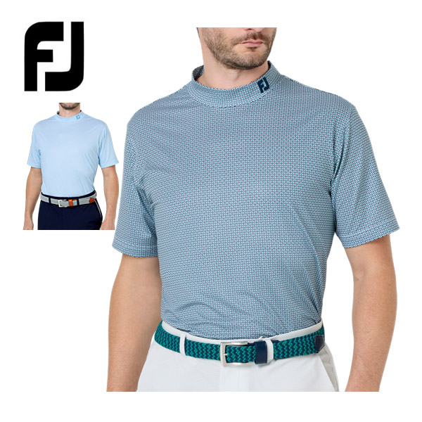 [SALE通貨価値] フットジョイ FOOTJOY ノーティカルフラッグ ストレッチライル モックネックシャツ 半袖プルオーバー ゴルフお召しもの メンズ 2026年春夏青写真 M-XL FJ-S26-S06