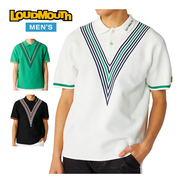 [SALE通貨価値] ラウドマウス ゴルフ LOUDMOUTH GOLF V伝達ルート 朱夏編み物 半袖 スポーツシャツ 御召しもの メンズ 2026年春夏ひな形 M-4L 866-602