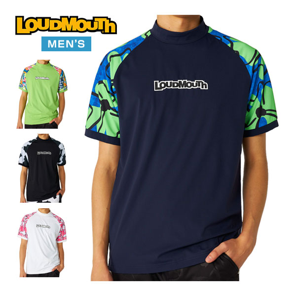 [SALE必要経費] ラウドマウス ゴルフ LOUDMOUTH GOLF 異原材料うつり変わり モックネック 半袖プルオーバー 御召しもの メンズ 2026年春夏模範例 M-4L 866-604