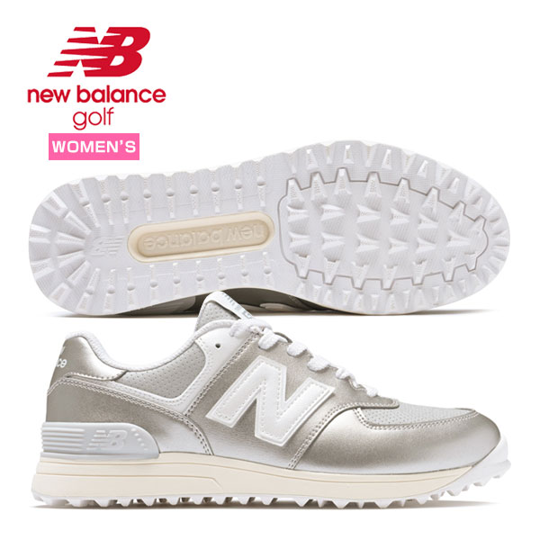 ニューバランス New Balance 574 v4 スパイクレスモデル ゴルフシューズ レディース カラー：シルバー WG574C4 12,874円