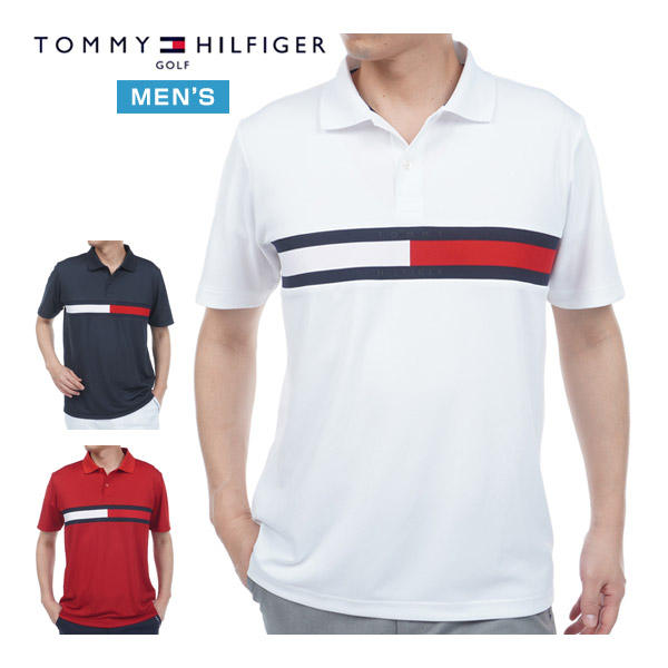 トミーヒルフィガー TOMMY HILFIGER フラッグロゴ 半袖ポロシャツ ゴルフウェア メンズ 2026年春夏モデル M-3L THMA604 [即納]