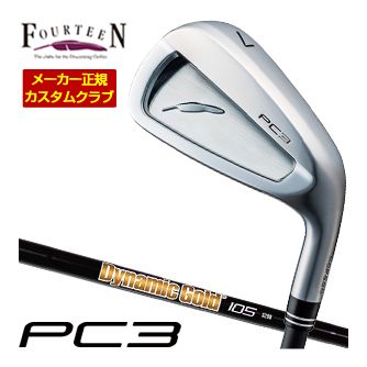 特注カスタムクラブ フォーティーン 2024 PC3 アイアン DG105 ONYX BLACK シャフト 4本セット[＃7-P] 65,824円