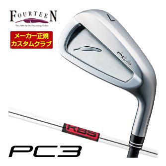特注カスタムクラブ フォーティーン 2024 PC3 アイアン KBS TOUR シャフト 単品[＃5、＃6、＃7、＃8、＃9、PW]