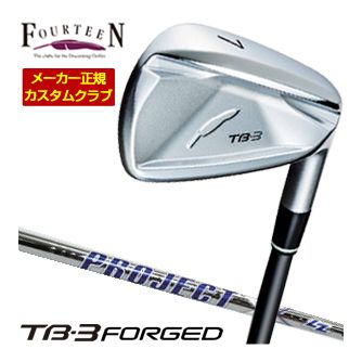 特注カスタムクラブ フォーティーン 2025NEW TB-3 FORGED アイアン ライフル PROJECT X LZ シャフト 4本セット[＃7-P]
