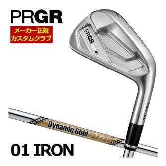 PRGR プロギア 01 アイアン ダイナミックゴールド ツアーイシュー EX シャフト 4本セット[＃7-PW] 特注カスタムクラブ ゴルフクラブ メンズ アイアン