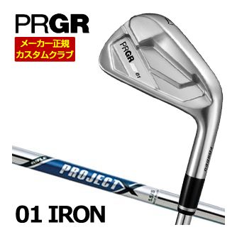 PRGR プロギア 01 アイアン RIFLE PROJECT X シャフト 4本セット[＃7-PW] 特注カスタムクラブ ゴルフクラブ メンズ アイアン