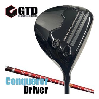 GTD ジョージ武井ひな形 Conqueror コンクワーラー １番ウッド フジクラ Ventus TR RED 矢がら 特注カスタム野球クラブ