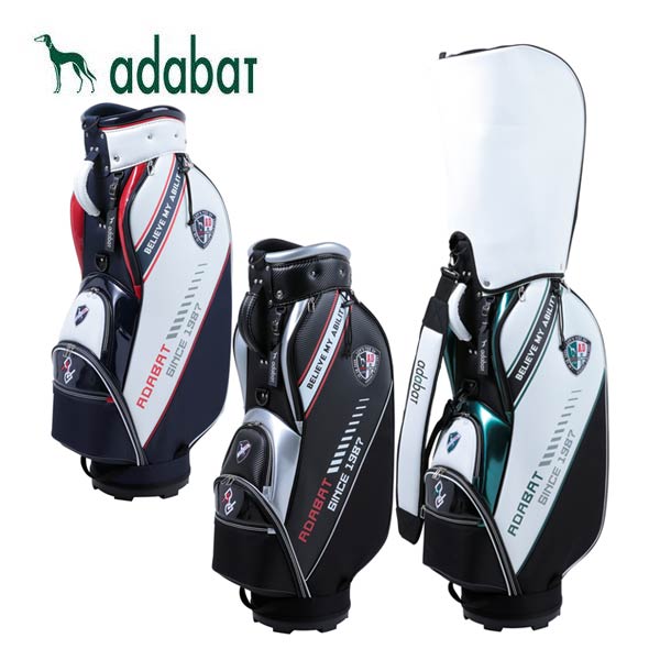 adabat アダバット　ゴルフキャディバッグ ネイビー 犬のイラスト付き adabat アダバット ゴルフキャディバッグ ネイビー 犬のイラスト付き