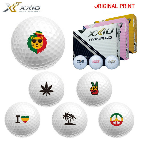 【オリジナルマークプリントボール(納期2-3日)】ダンロップ(DUNLOP) ゼクシオ XXIO HYPER RD ゴルフボール 1ダース (12球) 2026年 レゲエプリント