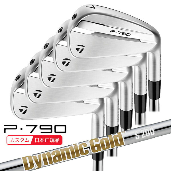 (ポイント12倍)(特注 納期2-4週) テーラーメイド P790(25) アイアンセット(5本 #6-9,Pw) ダイナミックゴールドHTシャフト 2025年モデル (日本正規品)