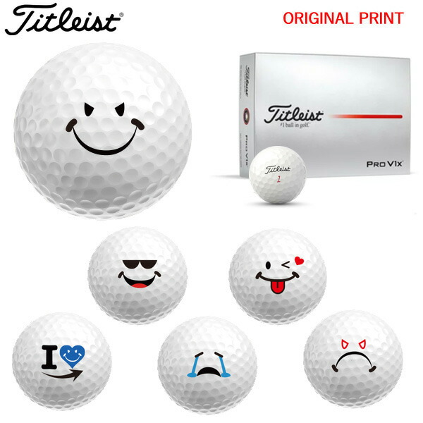 【オリジナルマークプリントボール(納期2-3日)】タイトリスト PROV1X  ゴルフどんぶり鉢 1十二(12球入り口・入口) 2025年模範例 BAD含み笑いC 目じるし入り口・入口