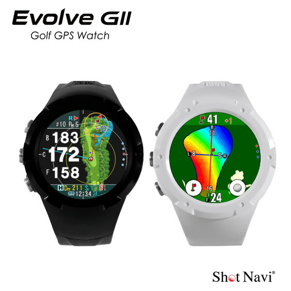(尖んがり10倍)(即納)【ちょっと見でわかる、全てがわかる。】ShotNavi(ショットナビ) Evolve G2 (エボルブ ジーツー)ウオッチ型ゴルフ用GPS不一致計 2026年模範例(テクタイト)