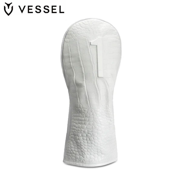 (即納)ベゼル(VESSEL)ラックス(LUX) クロコホワイト エンボス 本革製 ヘッドカバードライバー用 HC1123 メンズ 2025年秋冬