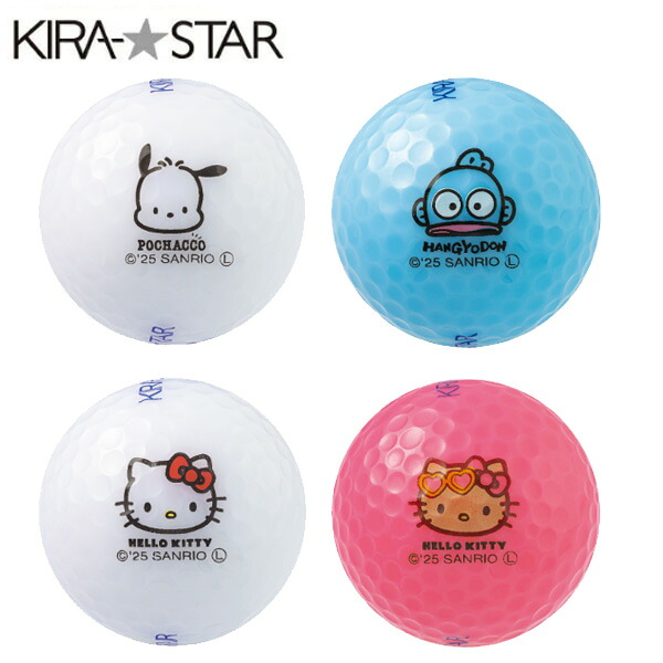 (Instant Delivery) Casco Vol.2 Kirastar x Sanrio Characters Golf Ball 1 Sleeve (3 Ball Pack) (Genuine Japanese Product)
