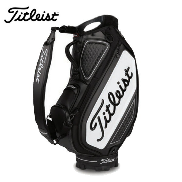 タイトリスト Titleist キャディバッグ ホワイト ブラック ゴルフ 刺繍 タイトリスト Titleist キャディバッグ ホワイト ブラック