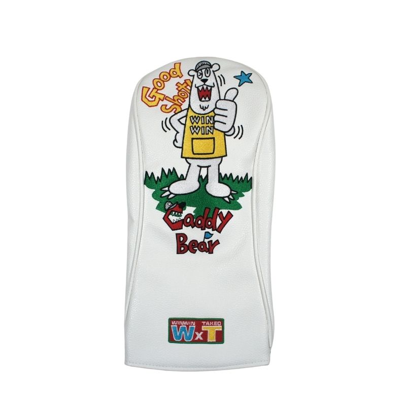 WINWIN STYLE ウィンウィンスタイルCADDY BEAR DW用 HEAD COVER ドライバー用ヘッドカバー WHITE ホワイト HC-407 カッコいい オシャレ シンプル メンズ レディース ギフト プレゼント 記念日 誕生日 クリスマス コンペ 景品 賞品 ゴルフ