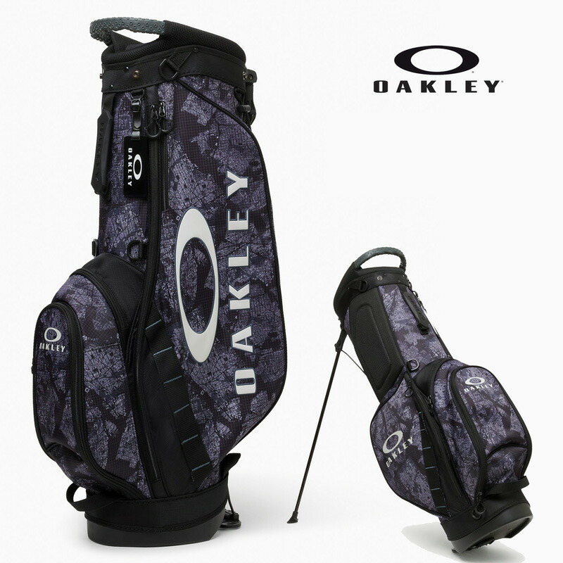 オークリー　キャディバッグ　スタンド式　ゴルフセット OAKLEY スタンド式 キャディバック スカル ゴルフ 5分割 d