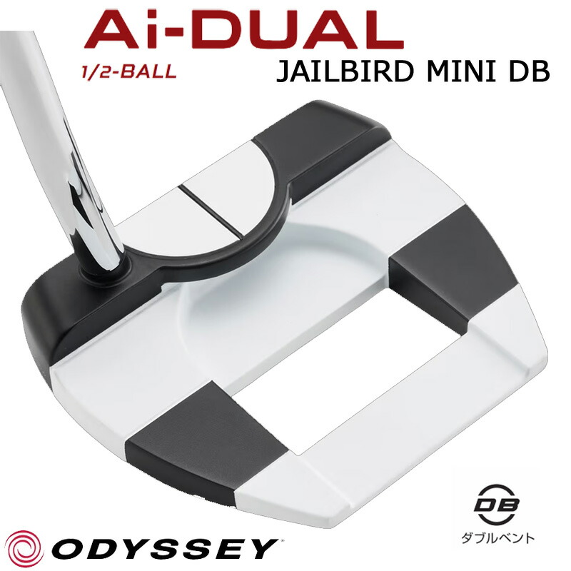 オデッセイ Ai-DUAL 1/2-BALL エーアイ デュアル 二分の一どんぶり鉢【JAILBIRD MINI DB】（STROKE LAB 90 スチール写真矢がら）パター 2026