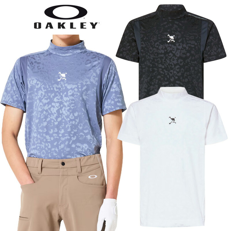 OAKLEY オークリー ゴルフ スカル スポッティド ジャガード モック(FOA409088) 2026春夏 半袖モックネックシャツ