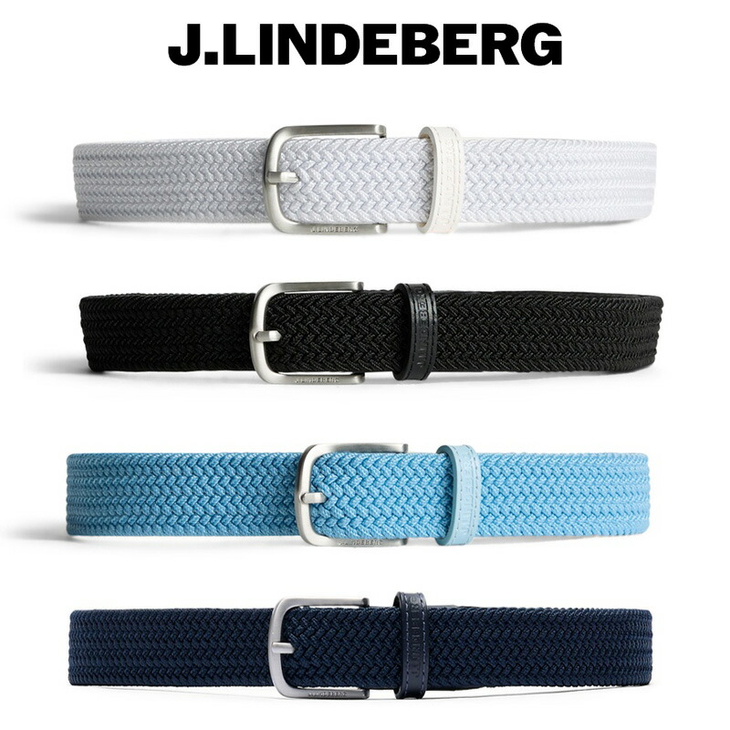 【エントリーで尖んがり5倍！（6月10日押さえる）】ジェイリンドバーグ ゴルフ Benny Belt ベニーベルト（073-65310）2026春夏 編み込み 天然ゴム胴締め