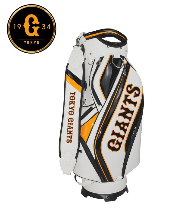 読売ジャイアンツ キャディバッグ YGCB-5406 9.5型 ホワイト メンズ ゴルフ|GOLF SHOP WAY 店
