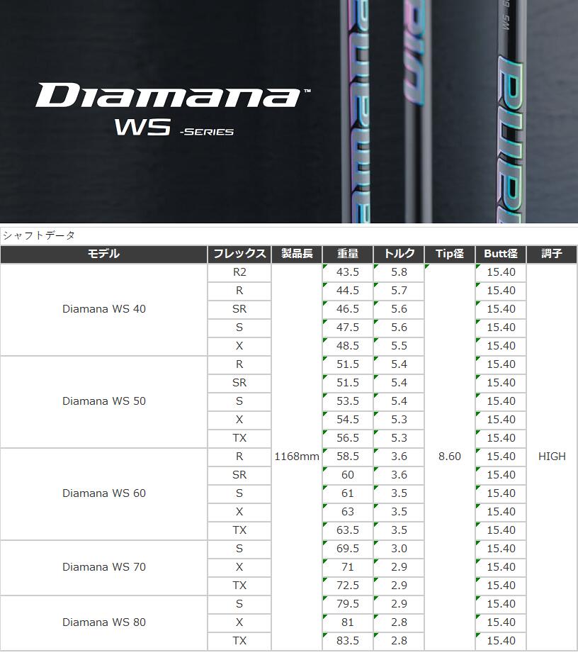 Diamana WS ドライバーシャフト - クラブ