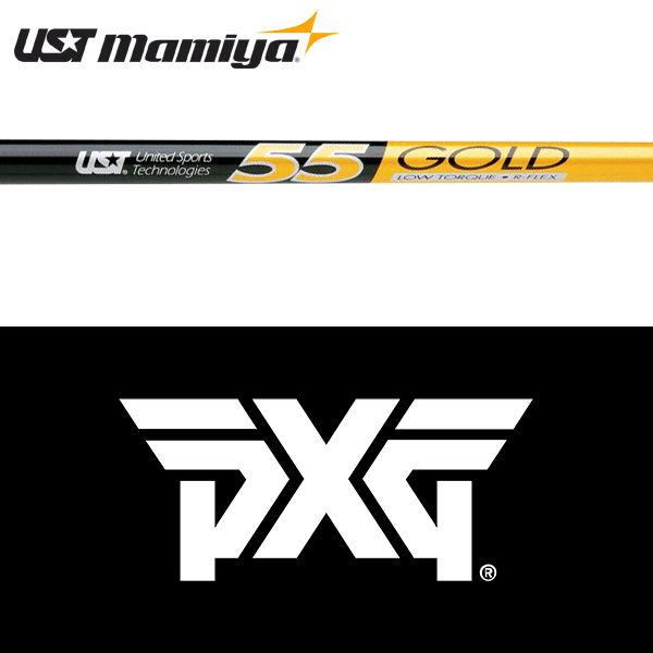 【全てメーカー純正部品使用】【PXG ウッド用 純正 スリーブ付きシャフト】 USTマミヤ 55 Gold (US仕様) (UST Mamiya 55 Gold)｜ゴルフセオリー