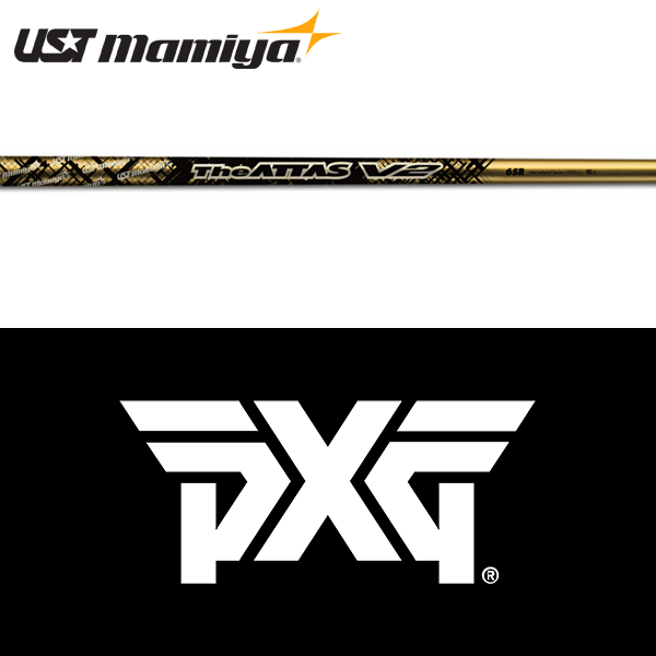 【数量限定】【全てメーカー純正部品使用】【PXG ウッド用 純正 スリーブ付きシャフト】USTマミヤ ジ・アッタス ブイツー ゴールドバージョン (UST Mamiya The ATTAS V2 Gold Ver.)